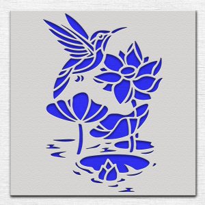 Humming Bird Stencil - Art and Wall Stencil - Image 3