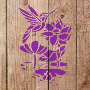Humming Bird Stencil - Art and Wall Stencil - Image 4