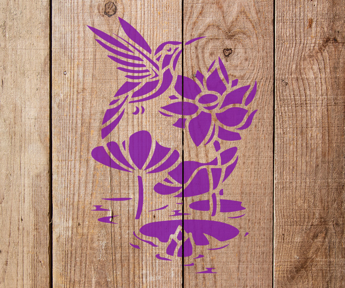Humming Bird Stencil Art and Wall Stencil Stencil Giant
