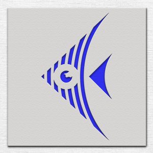 Angel Fish Stencil - Art and Wall Stencil - Image 3