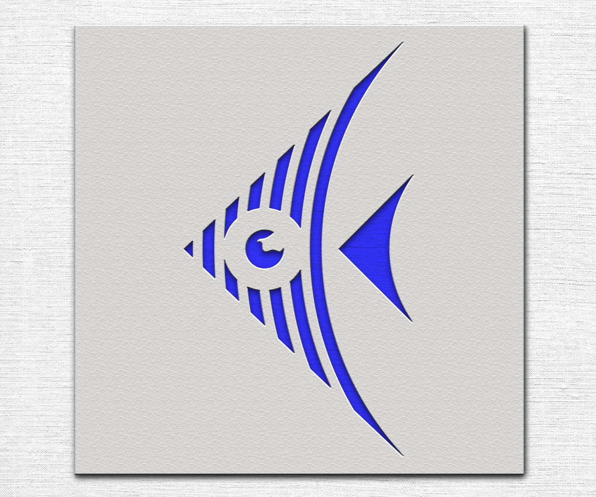 Angel Fish Stencil - Art and Wall Stencil - Stencil Giant