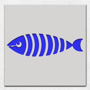 Fish Skeleton Stencil - Art and Wall Stencil - Image 3