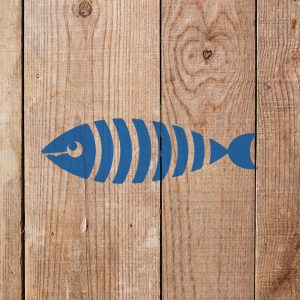 Fish Skeleton Stencil - Art and Wall Stencil - Image 4