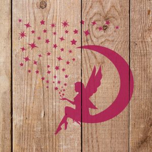 Moon Fairy Stencil - Art and Wall Stencil - Image 4
