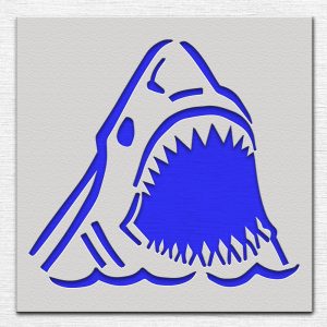 Shark Stencil - Art and Wall Stencil - Image 3
