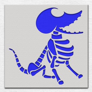Dog Skeleton Stencil - Art and Wall Stencil - Image 3