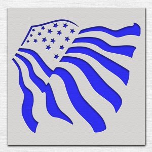 American Flag Stencil - Art and Wall Stencil - Image 4