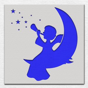 Angel on the Moon Stencil - Art and Wall Stencil - Image 4