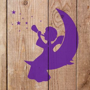 Angel on the Moon Stencil - Art and Wall Stencil - Image 5