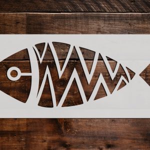 Fish Bone Stencil - Cutting Board Stencil