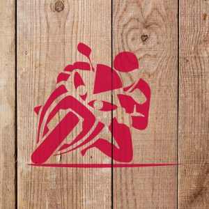 Motorcycle and Rider Stencil - Art and Wall Stencil - Image 3