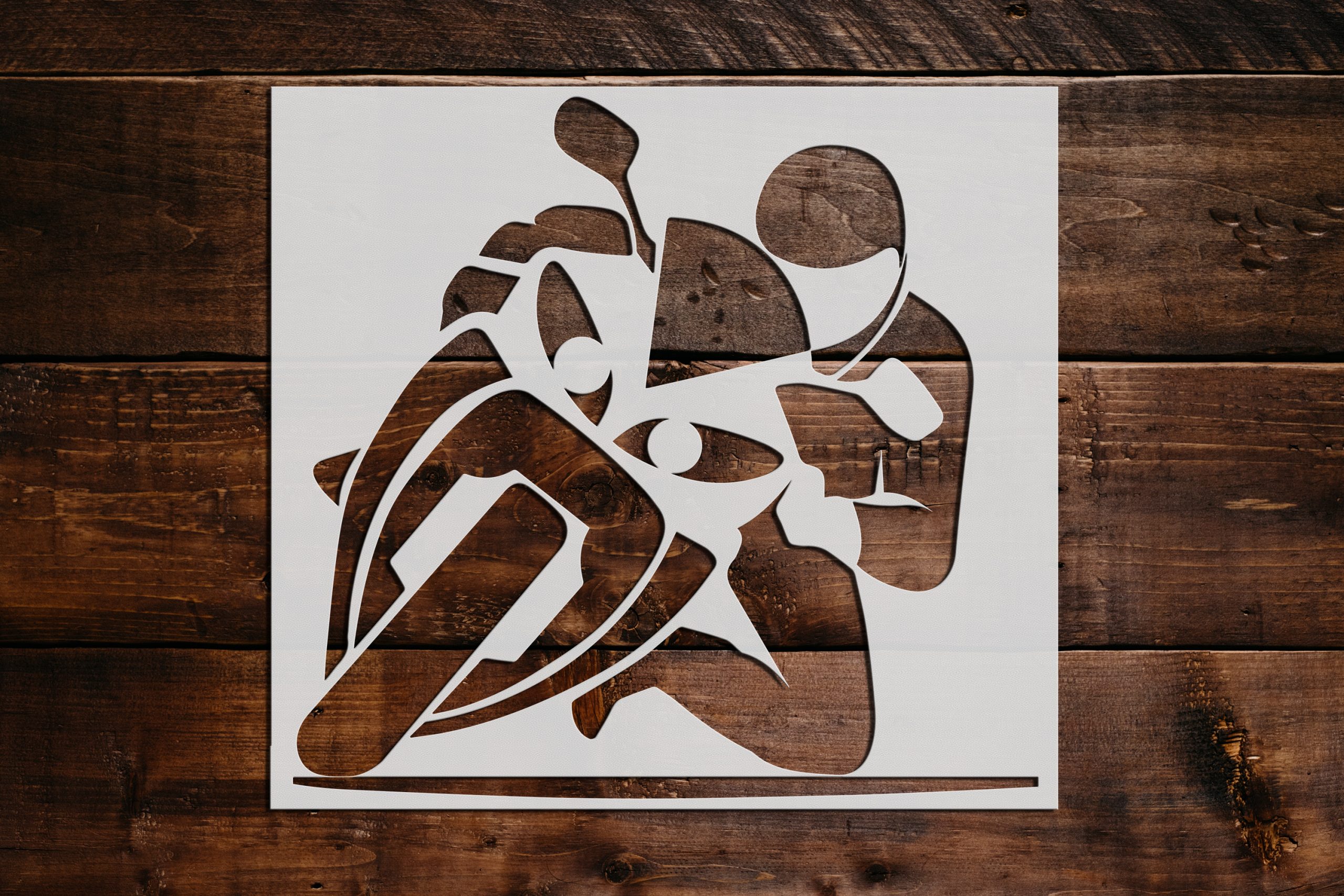 Motorcycle and Rider Stencil Art and Wall Stencil Stencil Giant