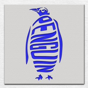 Penguin Stencil - Art and Wall Stencil - Image 3