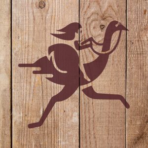 Riding an Ostrich Stencil - Art and Wall Stencil - Image 4