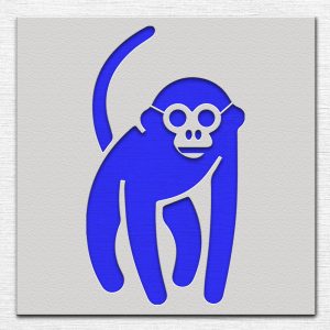 Monkey Stencil - Art and Wall Stencil - Image 3