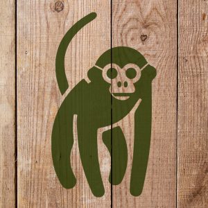 Monkey Stencil - Art and Wall Stencil - Image 4