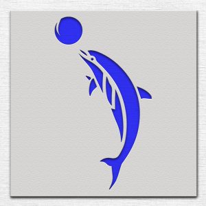 Dolphin Stencil - Art and Wall Stencil - Image 3
