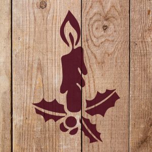 Christmas Candle Stencil - Art and Wall Stencil - Image 4