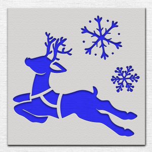 Christmas Reindeer Stencil - Art and Wall Stencil - Image 3