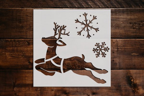 Christmas Reindeer Stencil - Art and Wall Stencil - Stencil Giant