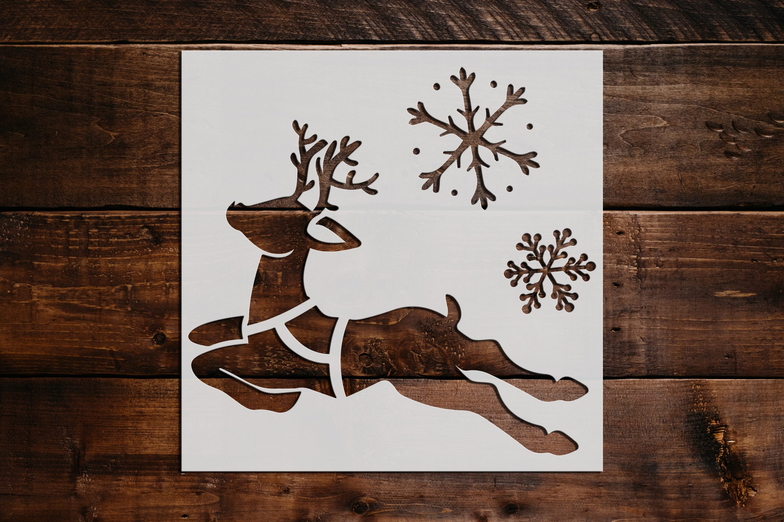 Christmas Reindeer Stencil - Art And Wall Stencil - Stencil Giant