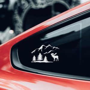 Moose and the Mountains Stencil - Art and Wall Stencil - Image 5