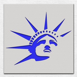 Statue of Liberty Head Stencil - Art and Wall Stencil - Image 3