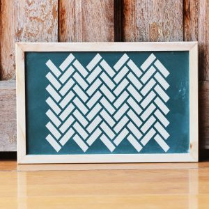 Subway Tile Herringbone Pattern Stencil - Art and Wall Stencil - Image 5