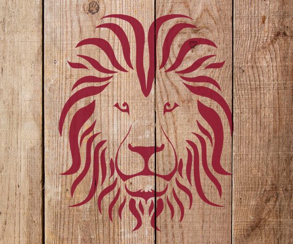 lion stencil tattoo