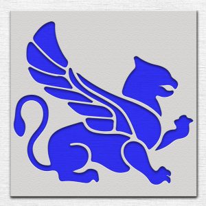 Winged Gryphon Stencil - Art and Wall Stencil - Image 3