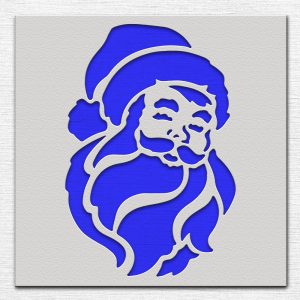 Santa Head Stencil - Art and Wall Stencil - Image 3