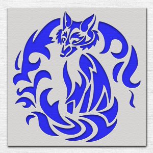 Fox Stencil - Art and Wall Stencil - Image 3
