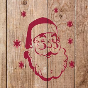Santa Head Stencil - Art and Wall Stencil - Image 4