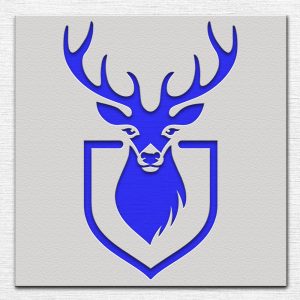 Mounted Deer Head Stencil - Art and Wall Stencil - Image 3