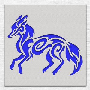 Fox Stencil - Art and Wall Stencil - Image 3