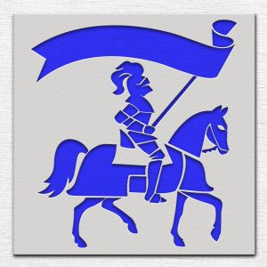 Knight on a Horse Stencil - Art and Wall Stencil - Image 3
