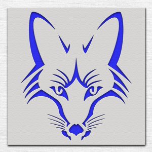 Fox Head Stencil - Art and Wall Stencil - Image 3