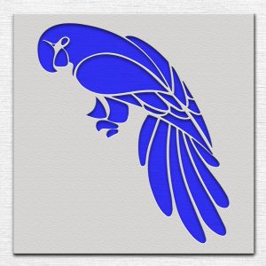 Parrot Stencil - Art and Wall Stencil - Image 3