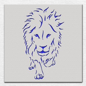 Lion Stencil - Art and Wall Stencil - Image 3
