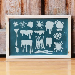 Paint Drips, Splotches, Ooze Assortment Stencil - Art and Wall Stencil - Image 4