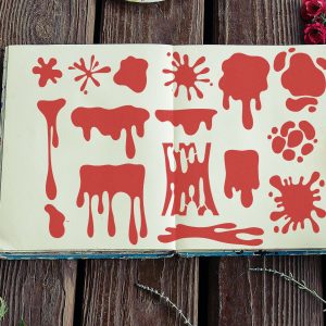 Paint Drips, Splotches, Ooze Assortment Stencil - Art and Wall Stencil - Image 5
