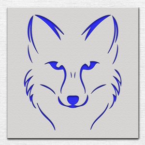Fox Head Stencil - Art and Wall Stencil - Image 3