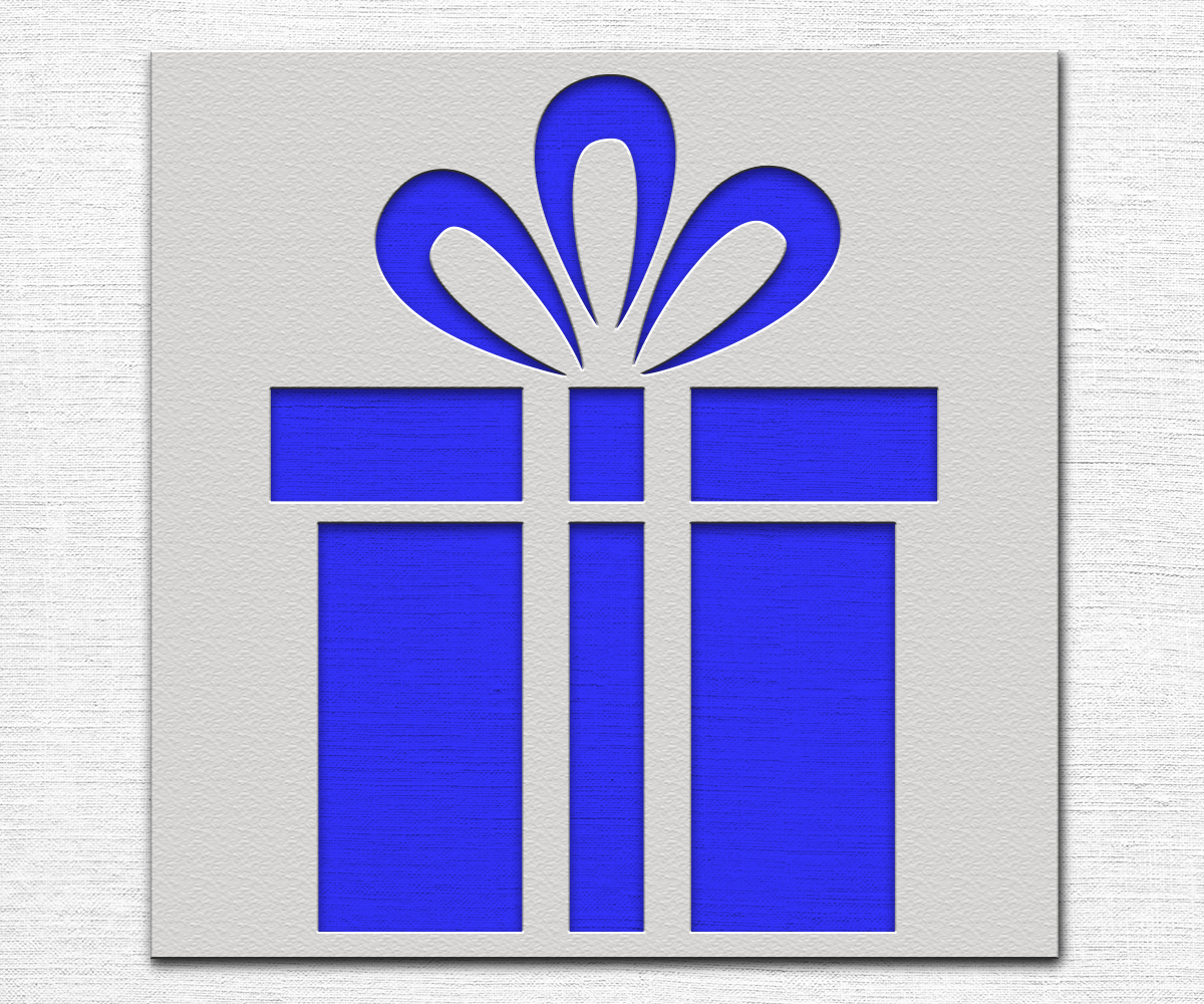 Present Gift Box Stencil Art and Wall Stencil Stencil Giant