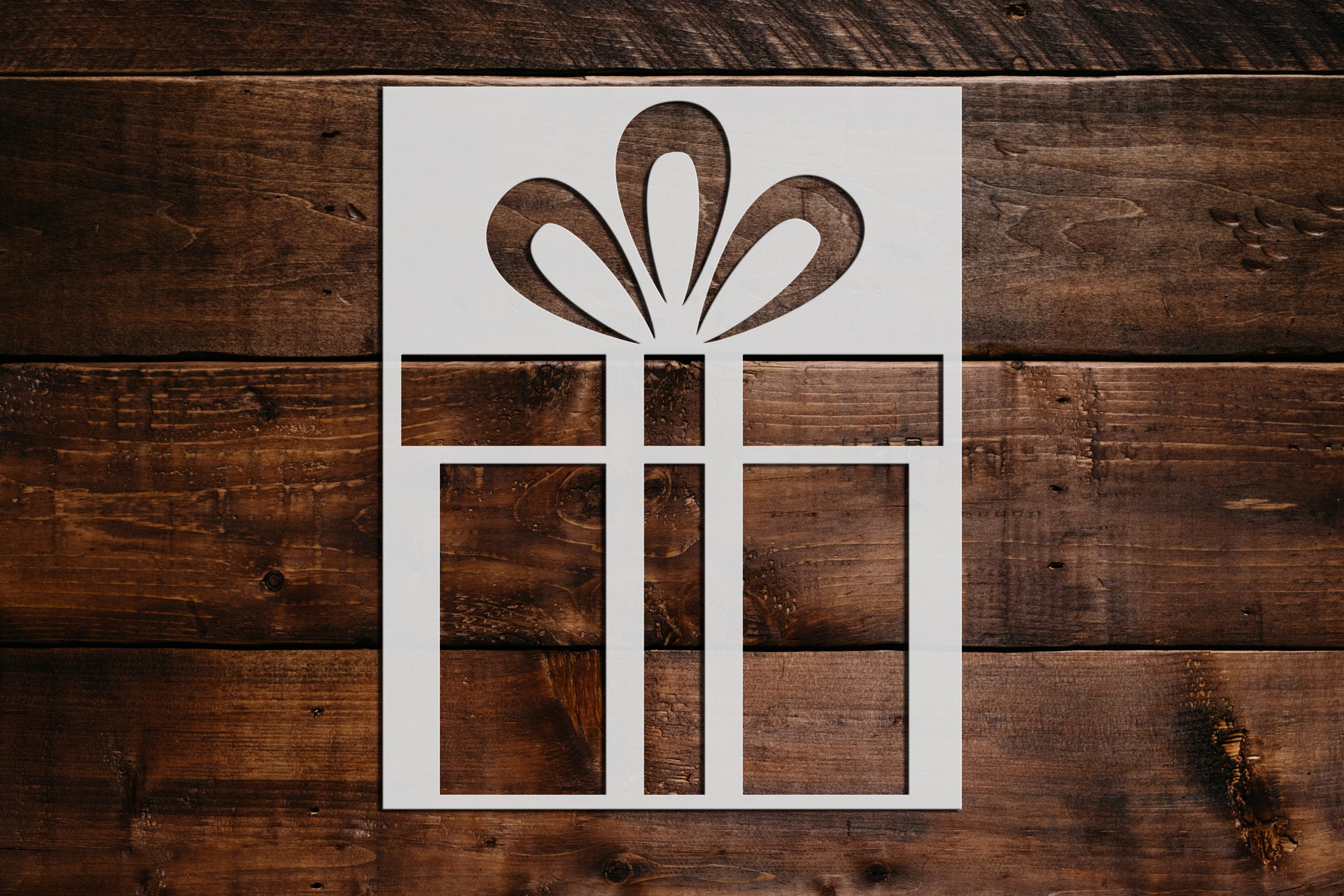 Present Gift Box Stencil Art and Wall Stencil Stencil Giant