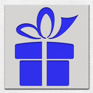 Present Gift Box Stencil - Art and Wall Stencil - Image 3