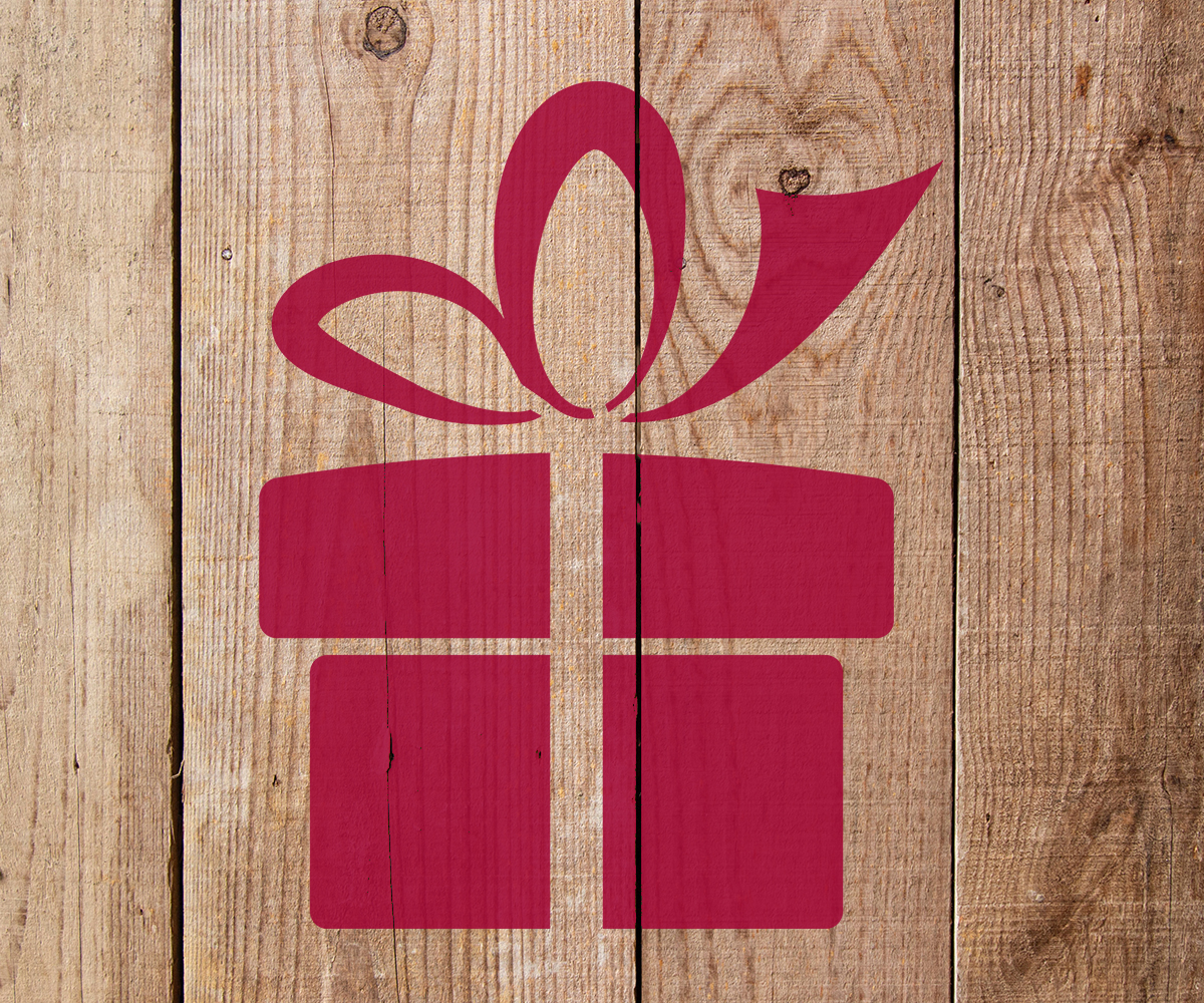 Present Gift Box Stencil Art and Wall Stencil Stencil Giant