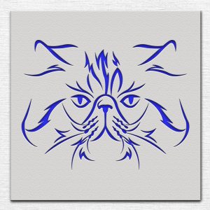 Cat Head Stencil - Art and Wall Stencil - Image 3