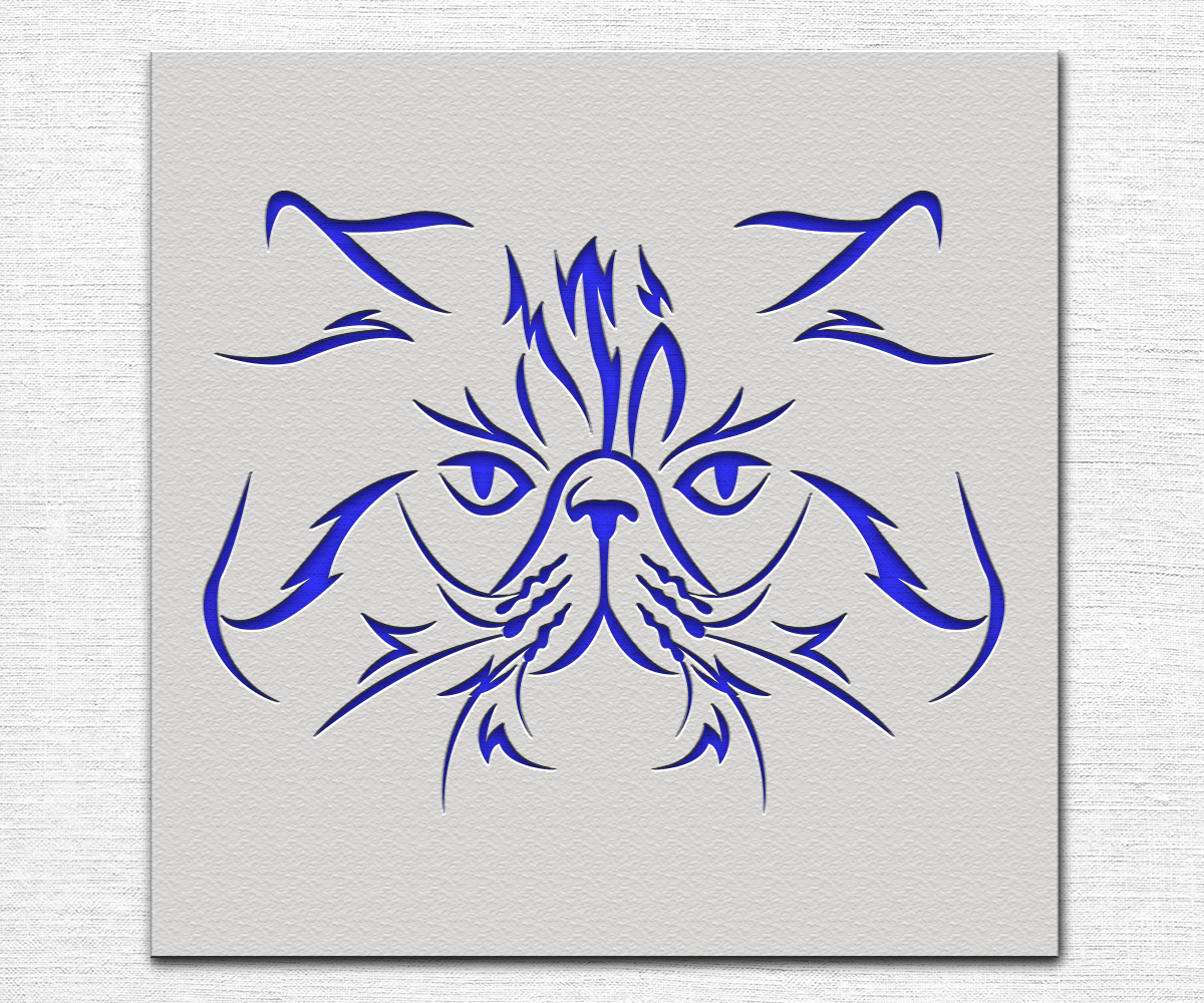 Cat Head Stencil - Art and Wall Stencil - Stencil Giant