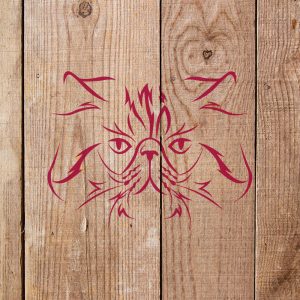 Cat Head Stencil - Art and Wall Stencil - Image 4