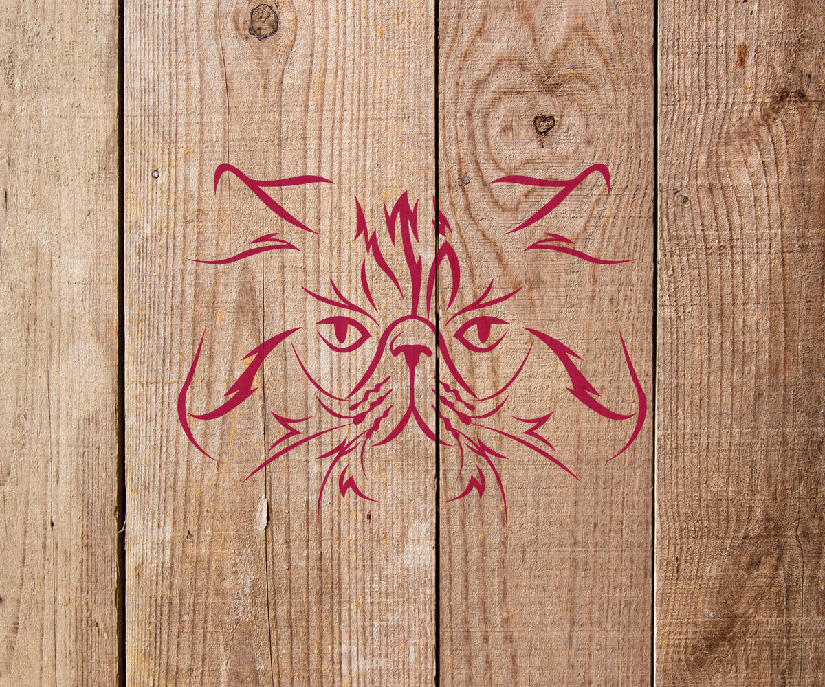 Cat Head Stencil - Art and Wall Stencil - Stencil Giant